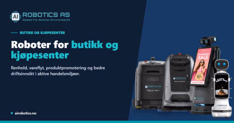 Dokumenterte erfaringer: Slik bruker ledende butikkjeder og kjøpesentre autonome rengjøringsroboter 5 Velix-roboter for butikk og kjøpesenter
