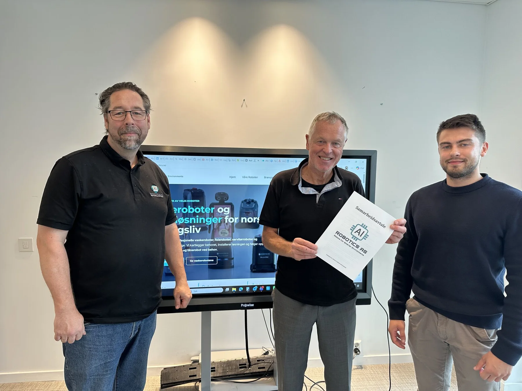 AI Robotics og Printer Norge signerer samarbeidsavtale om robotløsninger på Vestlandet